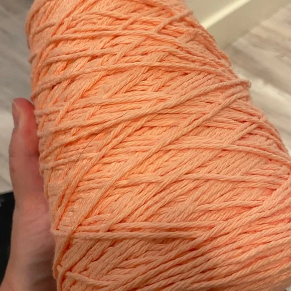 Coral Rose Cotton Yarn Cone - Lily Sugar’n Cream 100% Cotton Yarn - Picture 2 of 3